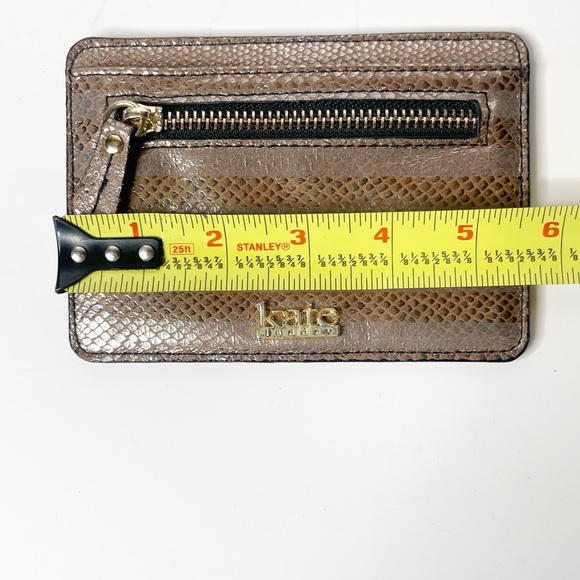 Kate Landry Metallic Animal Snakeskin Print Card Holder Wallet - Picture 3 of 7